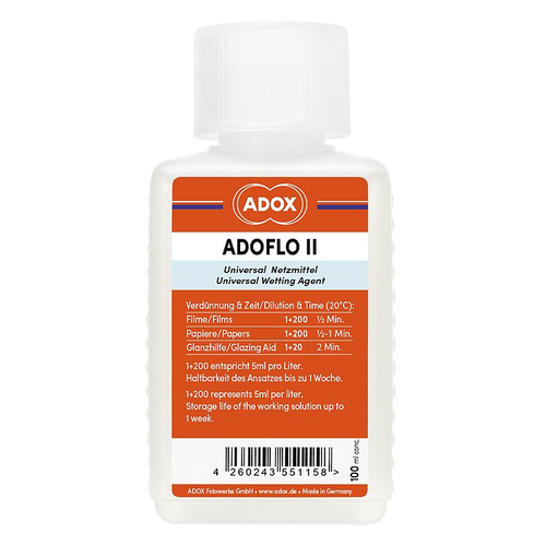ADOX Adoflo II wetting agent 100ml - prevents water spots and streaks when drying film and paper