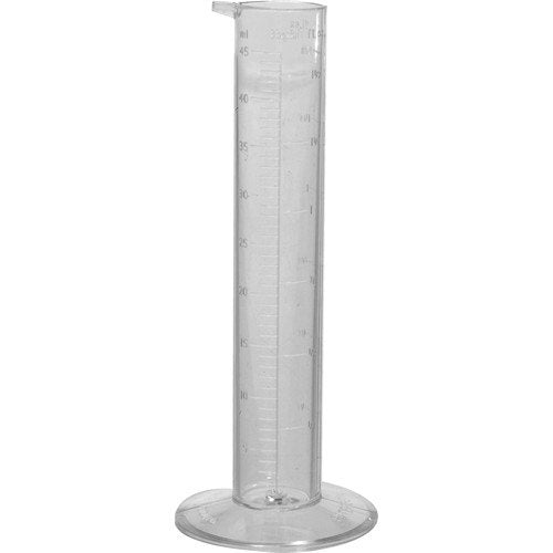 Paterson 45ml measuring graduate plastic transparent with metric and imperial markings