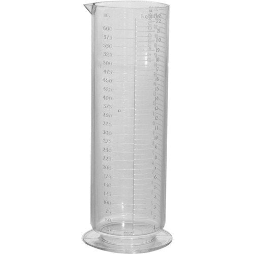 Paterson 600ml measuring cylinder graduate transparent plastic for darkroom chemistry