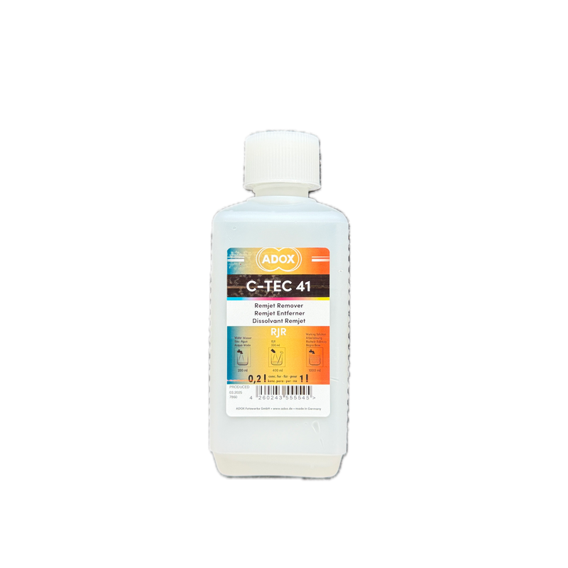 ADOX C-TEC 41 Remjet Remover 200ml bottle for ECN-2 motion picture film processing