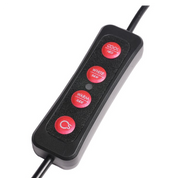 Cinestill CS-LITE wired remote close-up showing Cool White B&W and Warm colour temperature buttons for film scanning