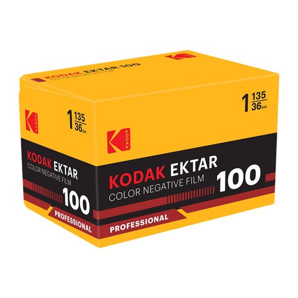 Caja de película de negativo en color de 35 mm Kodak Ektar 100, 36 exposiciones