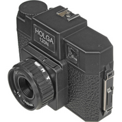 Holga 120N camera, angled front view