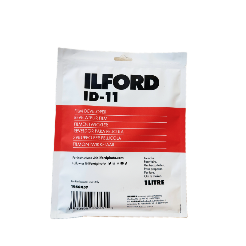 Ilford ID-11 powder film developer 1L packet - classic B&W developer for fine grain and sharpness