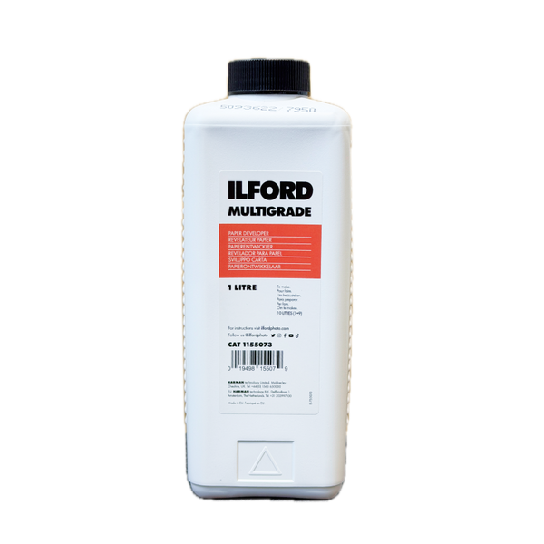 Botella de 1 L de revelador Ilford Multigrade: revelador líquido de papel para copiar en blanco y negro en el cuarto oscuro sobre papel RC y FB