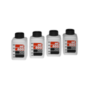 JOBO Bottle Kit four 600ml collapsible chemical storage bottles with black caps for darkroom film developing