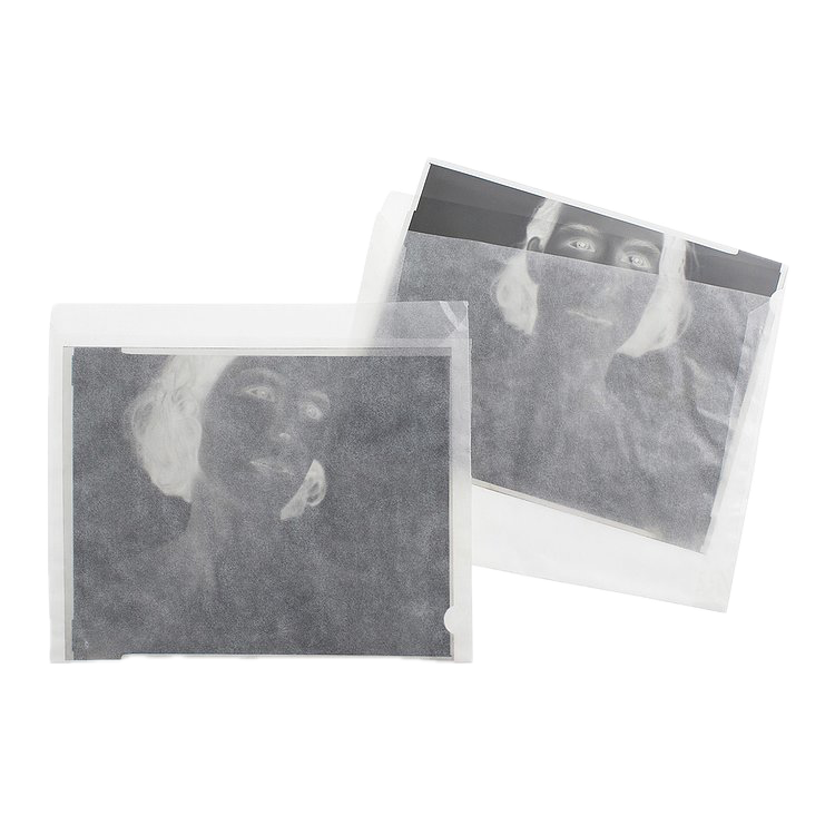 Pergamine archival negative sleeves for 4x5 large format sheet film with sample negatives
