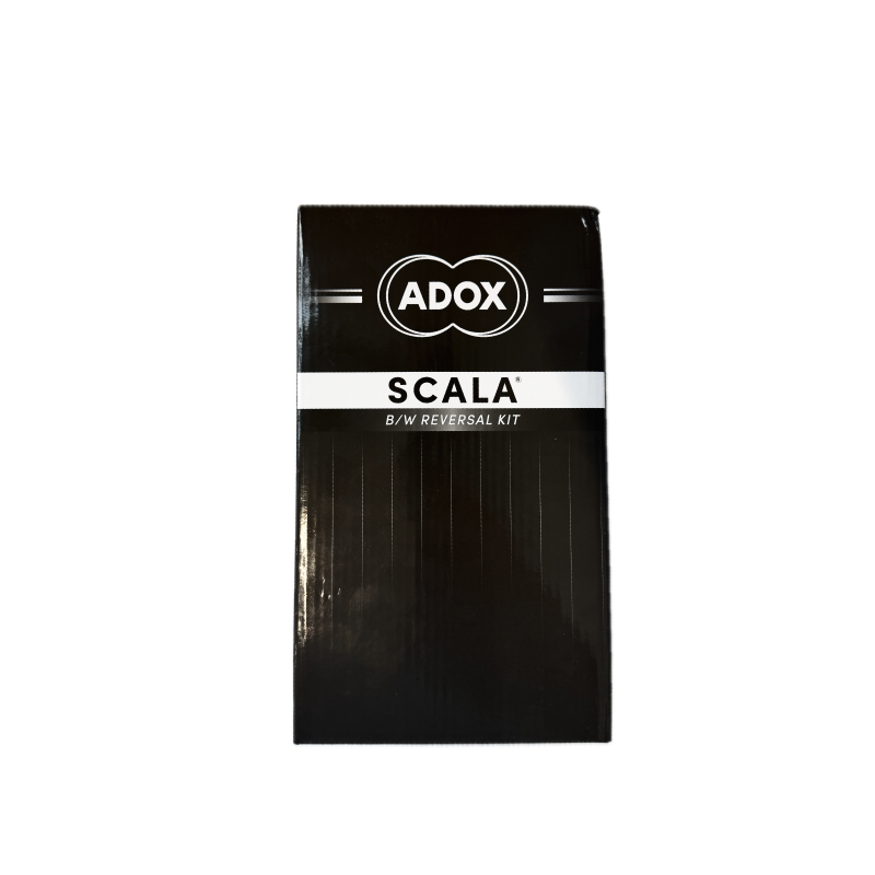 ADOX Scala B&W Reversal Kit box packaging for processing black and white slide film 2000ml working solution