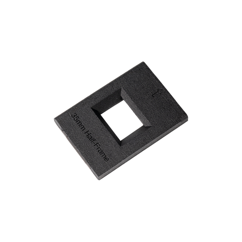 Easy35 Half-Frame Holder for scanning 35mm half-frame film with dual S-curve track and pass-through slot