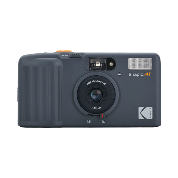 Fotocamera a pellicola 35 mm Kodak Snapic A1 in Rhino Grey, vista frontale