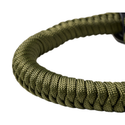SmallRig braided wrist strap in green, close-up of the braided cord
