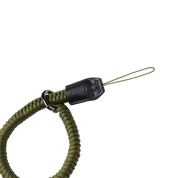 SmallRig braided wrist strap in green, loop with tab and cord, second angle