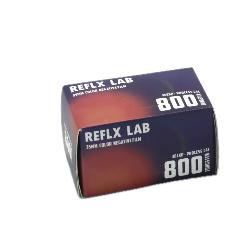 Box of Reflx Lab 800 film on a white background