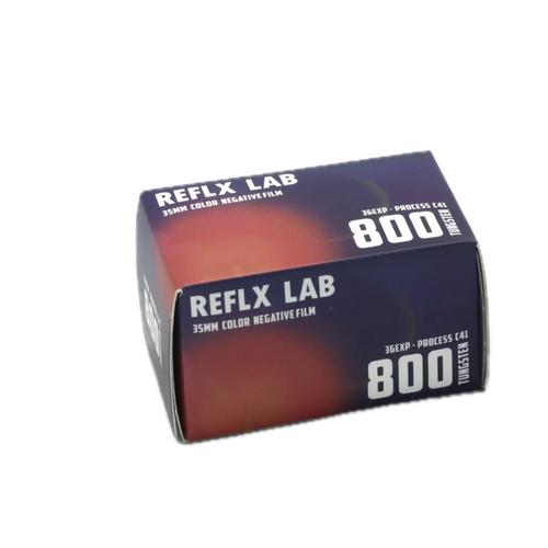 Box of Reflx Lab 800 film on a white background