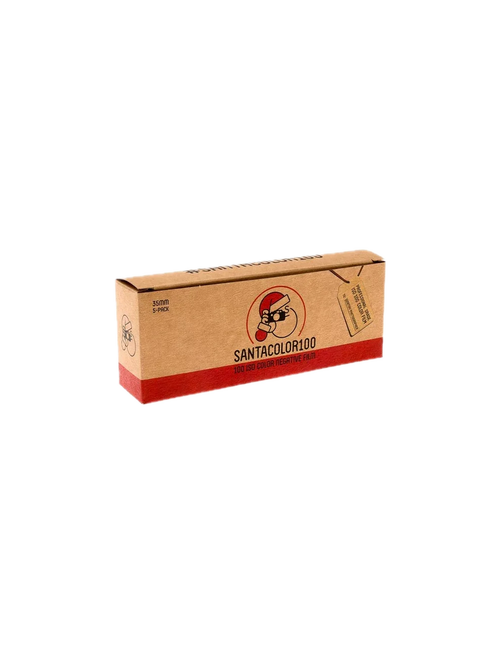 SantaColor 100 five-pack box of 35mm colour negative film ISO 100 re-spooled aerial surveillance stock